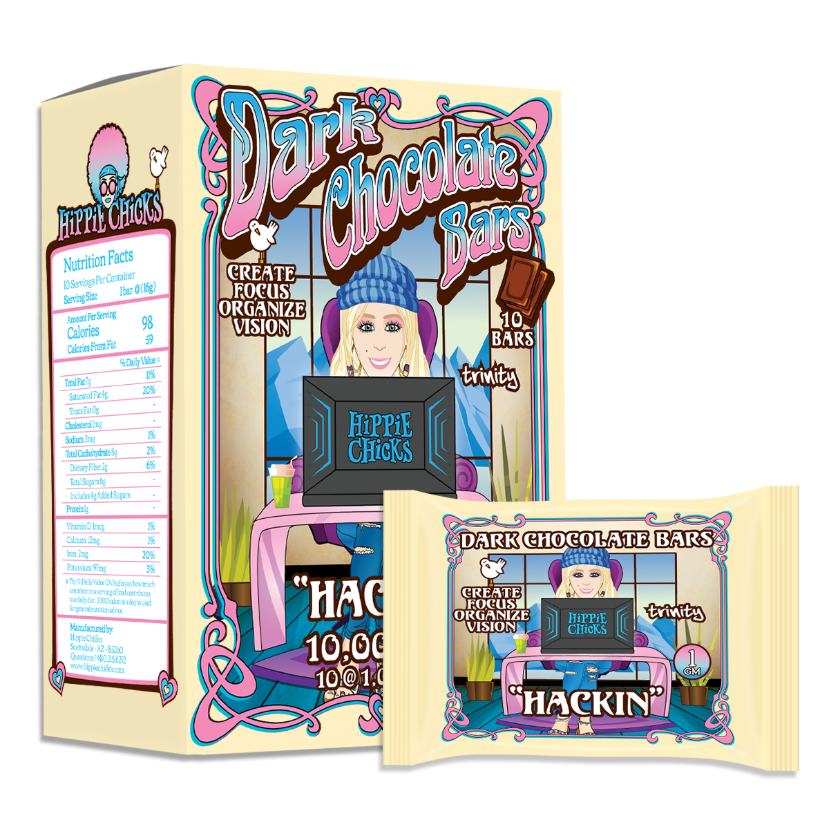 Brain Booster Chocolate Bars "HACKIN"